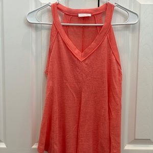 Coral Pink Lily Tank Top- NEW NO TAGS
